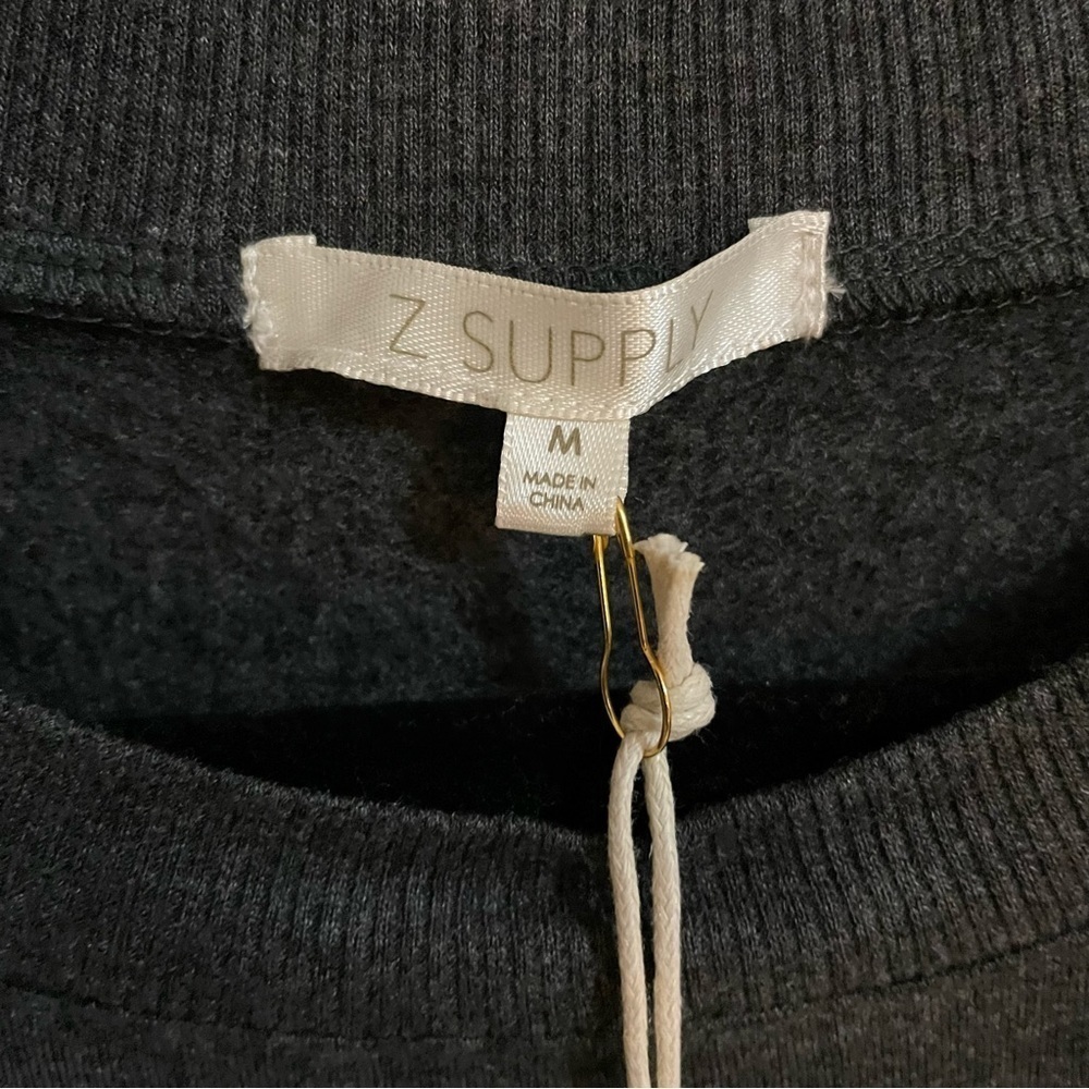 Z Supply Elle Dog Sweatshirt, Charcoal Grey, Size M - Picture 7 of 9